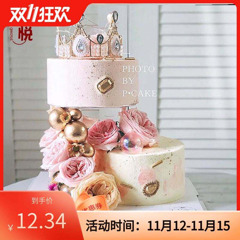 生日蛋糕多层打桩垫片支撑架悬浮蛋糕支架打桩神器吸管创意三层
