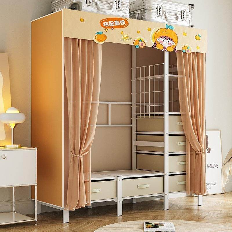 拉车套罩简易衣柜出租房用布衣柜家用卧室加框架钢结构收纳柜子亚,厨房/烹饪用具,调料置物架,淘宝优惠券,粉丝福利购,淘宝优惠卷