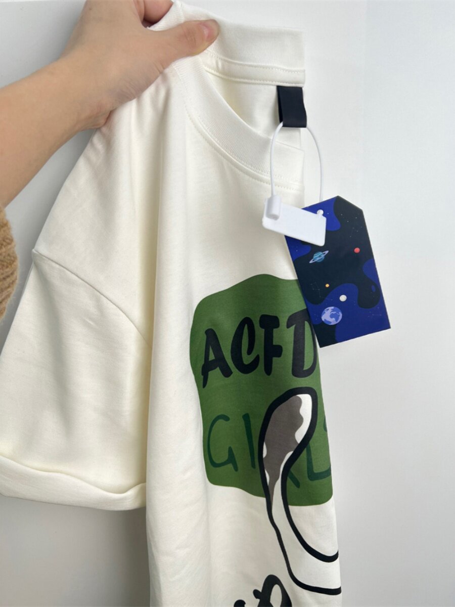 THE MALL WITHDRAWS TAIL GOODS CLEARANCE TO PICK UP LEAKAGE INVENTORY AMERICAN RETRO SHORT-SLEEVED T-SHIRTS FOR MEN AND WOMEN SUMMER VERSATILE HALF-SLEEVED TOPS