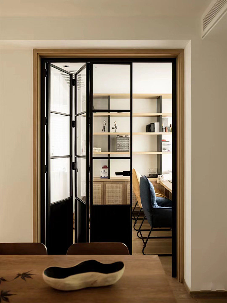 实木折叠门隔断推拉门厨房门卧室门室内门玻璃门阳台折叠门吊轨门