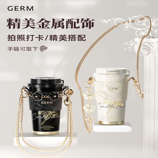 GERM格沵山茶花闪耀保温杯新款咖啡杯女高颜值随行大容量吸管杯子