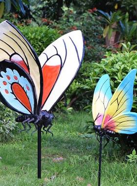 仿真动物摆件幼儿园户外玻璃钢蝴蝶雕塑花园庭院装饰园林景观小品