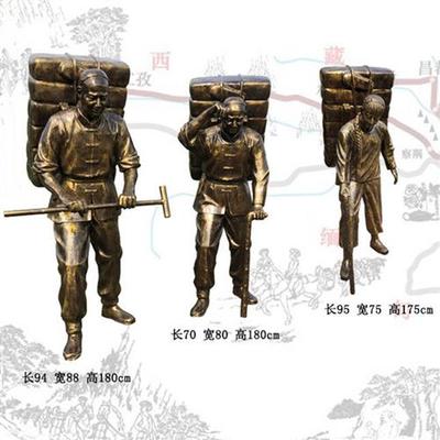 玻璃钢茶马古道人物主题雕塑铜雕塑运茶马队茶文化铸铜锻铜厂家