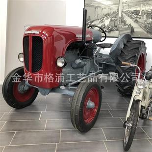 定制手扶拖拉机模型老式 犁地翻土农用旋耕机拖拉机摆件