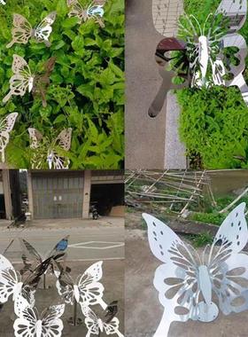 户外不锈钢蝴蝶摆件城市广场景观雕塑公园小区摆设花园装饰品直销