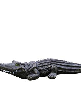 鳄鱼雕塑模型玻璃钢户外大型花园林水池景观小品装饰仿真动物摆件