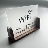 亚克力免费无线网WiFi密码 温馨提示牌墙贴标识酒店网络已覆盖创意提示牌指示牌无线上网立牌定制亚克力桌牌订