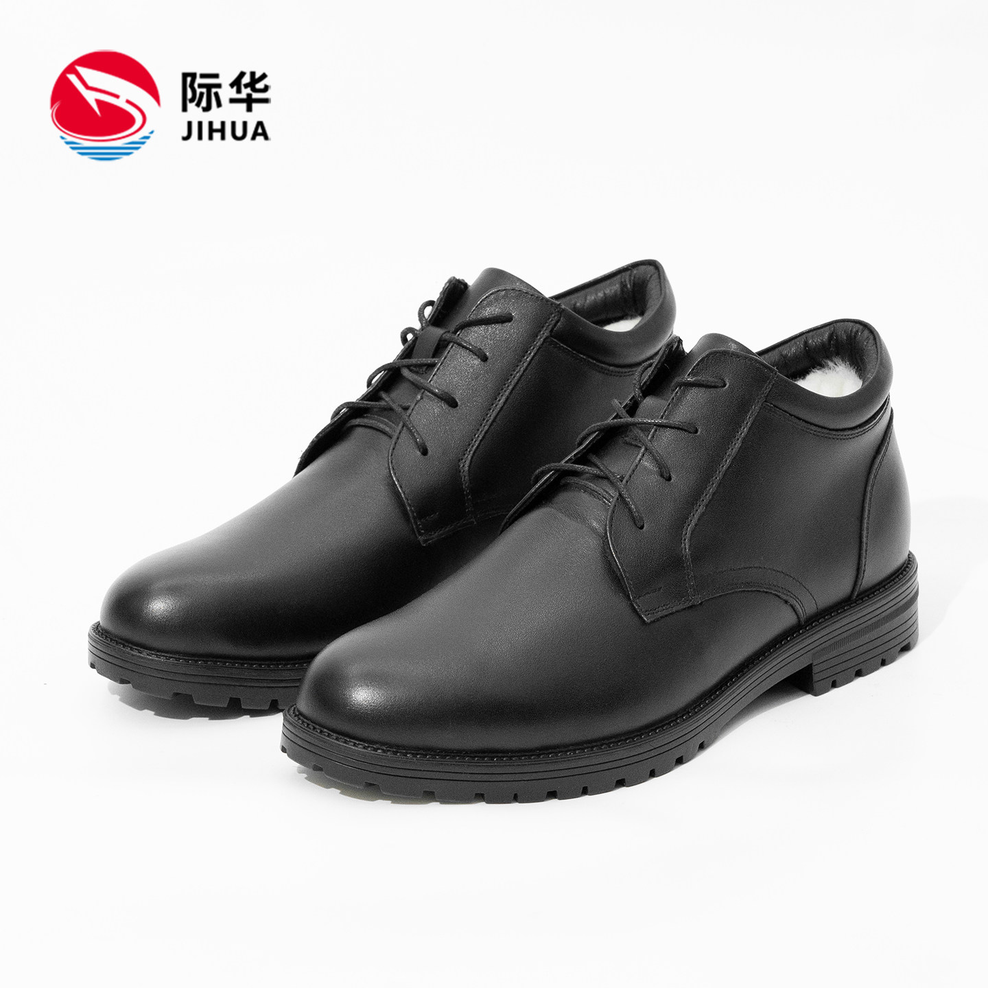 际华官方正品2026年新款冬季男士常服皮鞋加绒商务正装德比鞋真皮