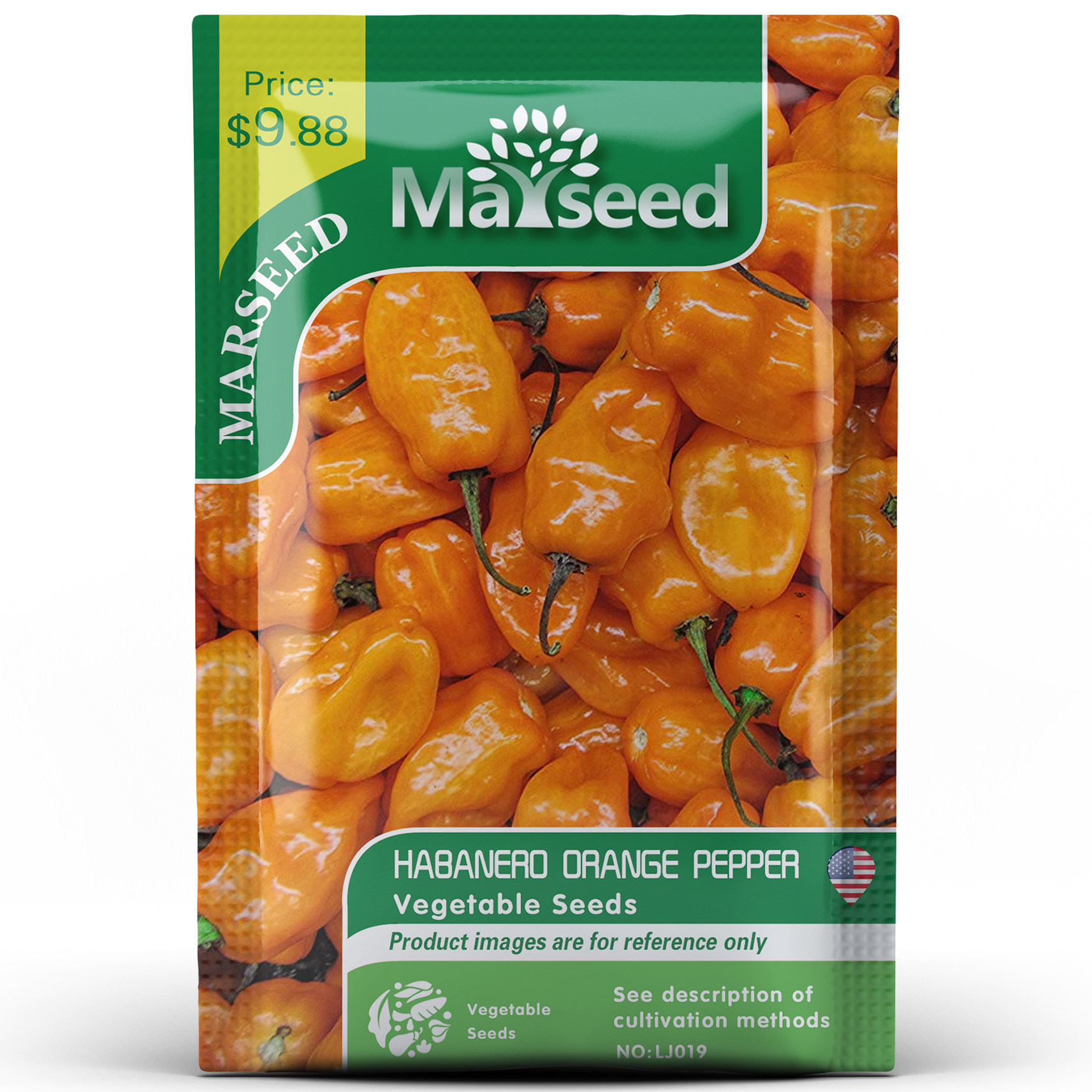 【marseed火星家】超辣特辣 古巴habanero橙色哈瓦那人辣椒种子