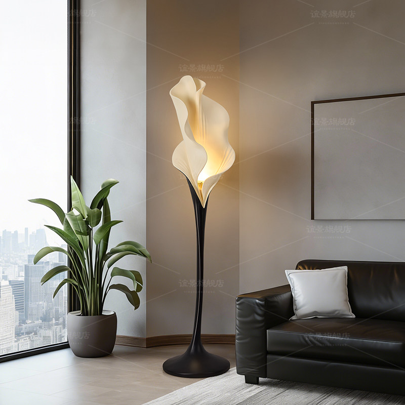 简约艺术落地灯高级轻奢风客厅餐厅酒店新款设计师款氛围感落地灯