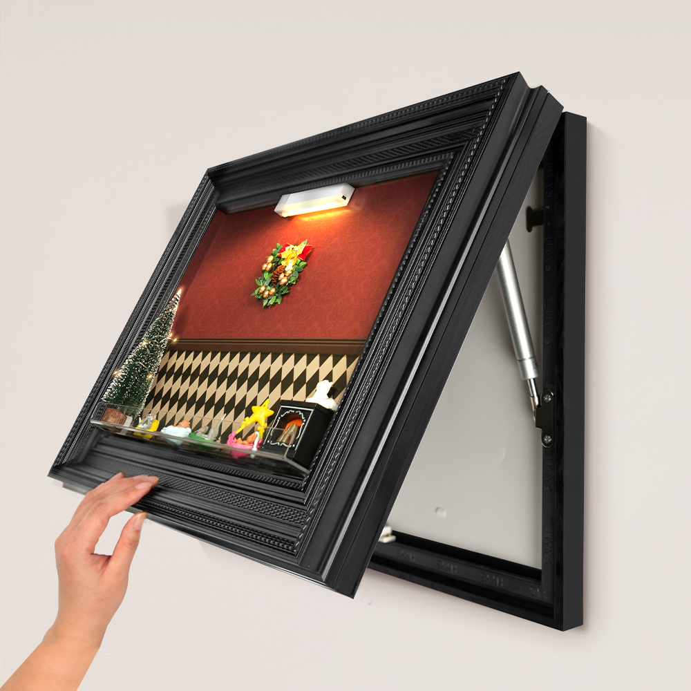 覆古风diy磁吸电表箱装饰画 画2025新款配电箱盒遮挡画 画液压电