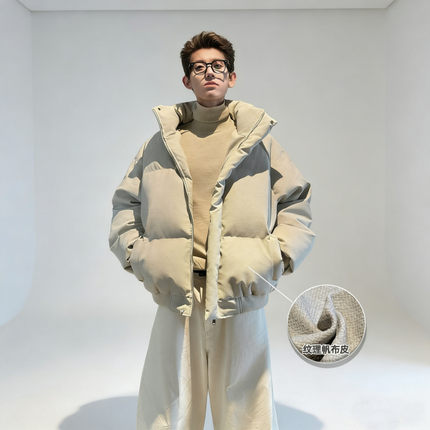 MPstudios原创男装禾子先生物空宋松bdls无界立体纹理感立领棉服