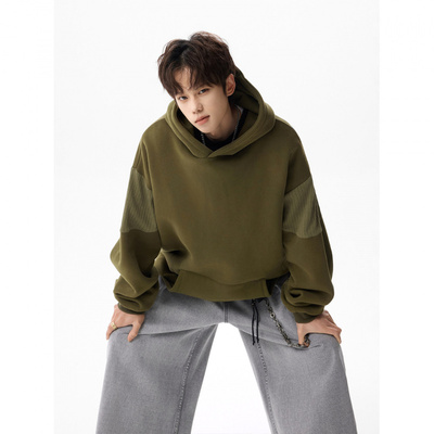 MPstudios原创男装0123start悟空有货第四十九天宽松拼接连帽卫衣