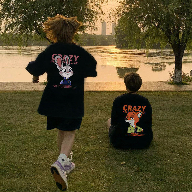 NO LOGO OFFICAL执行周期悟空有货阿茶与阿古纯棉情侣装短袖T恤