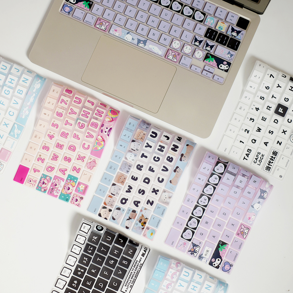 苹果笔记本键盘硅胶膜适用于pro13pro16/14macbook防尘膜air13.3寸air15防水防灰尘卡通系列简约