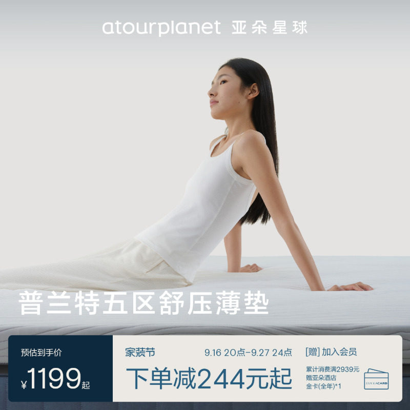亚朵星球五区舒压垫薄垫床垫图片