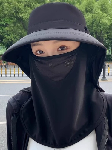 Дышащая солнцезащитная шляпа, дорожная маска на солнечной энергии, с защитой шеи, УФ-защита