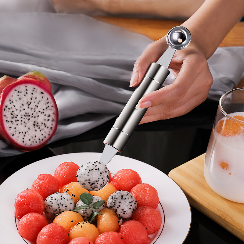 挖水果球圆勺子不锈钢水果挖球器西瓜勺水果勺挖球勺套装花式造型,厨房/烹饪用具,水果分割器,淘宝优惠券,粉丝福利购,淘宝优惠卷