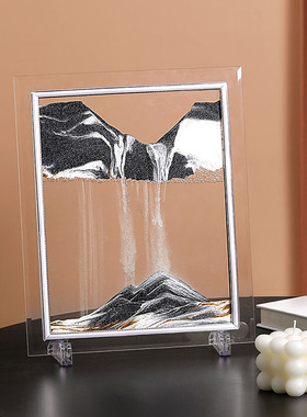 创意流沙画液体沙漏摆件解压治愈办公室好物桌面装饰品生日小礼物