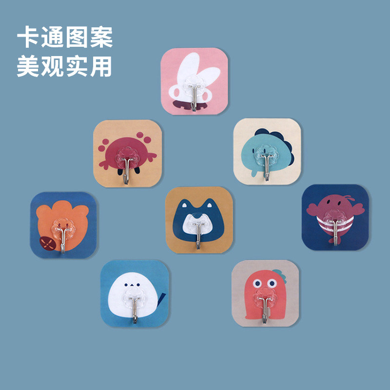 速发钩强力承重粘胶贴免打孔浴室壁挂墙壁门后挂钩粘贴勾子