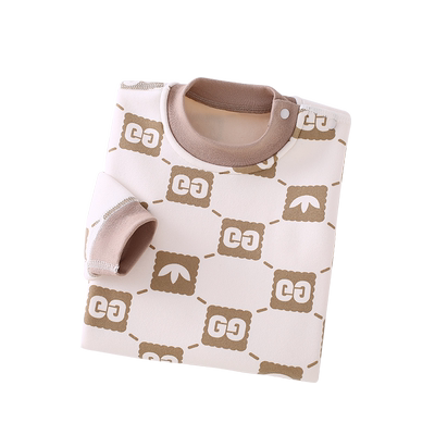 宝宝加绒单件上衣男女童保暖打底