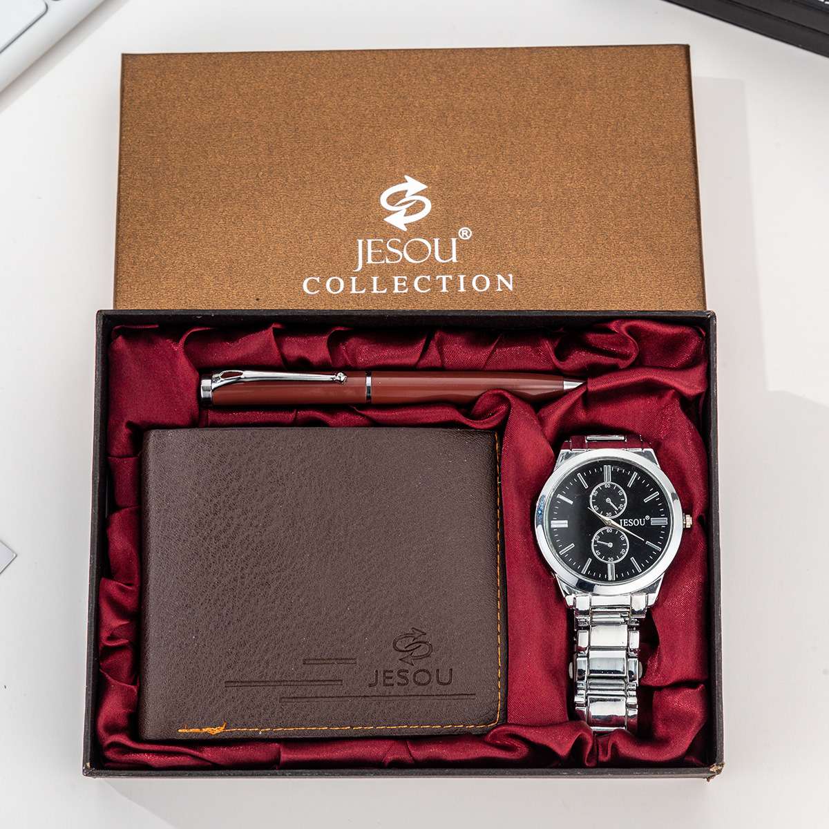 exquisite gift box watch wallet belt set for men boyfriend
