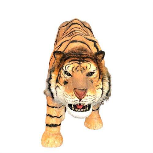 真实比例仿真老虎模型动物园游乐园风景区硅胶仿真毛发老虎雕塑