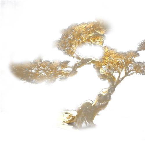 新中式迎客松仿真树会展酒店景观树造景装饰枯山水室内落地摆件