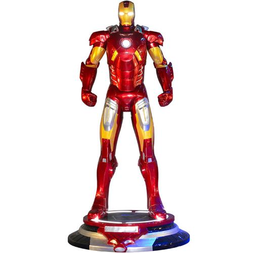科幻发光钢铁侠玻璃钢雕塑商场店铺电影院动漫展美陈装饰大摆件