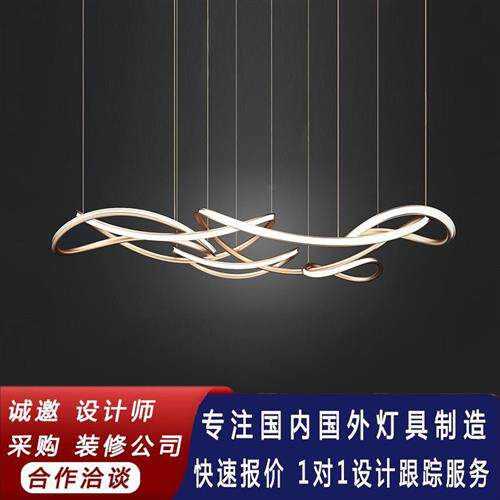 复式楼别墅客厅吊灯现代简约酒店大堂售楼部沙盘工程大厅吊灯智能