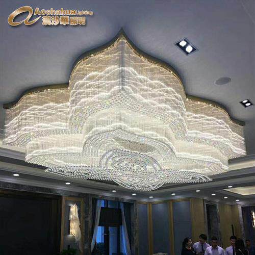 酒店大堂工程灯具售楼沙盘区售楼区洽谈区酒店会议大厅吊灯