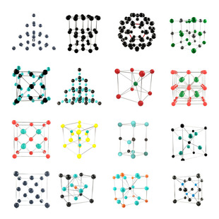 化学晶体结构模型教具 晶胞空间构型 金刚石碳60石墨二氧化硅二氧化碳氯化铯氟化钙闪锌矿纤锌矿硫化锌金红石