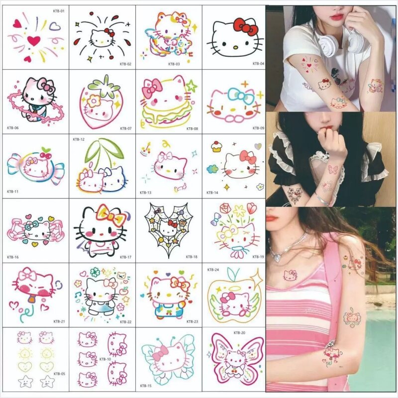 HelloKitty可爱纹身贴纸通用