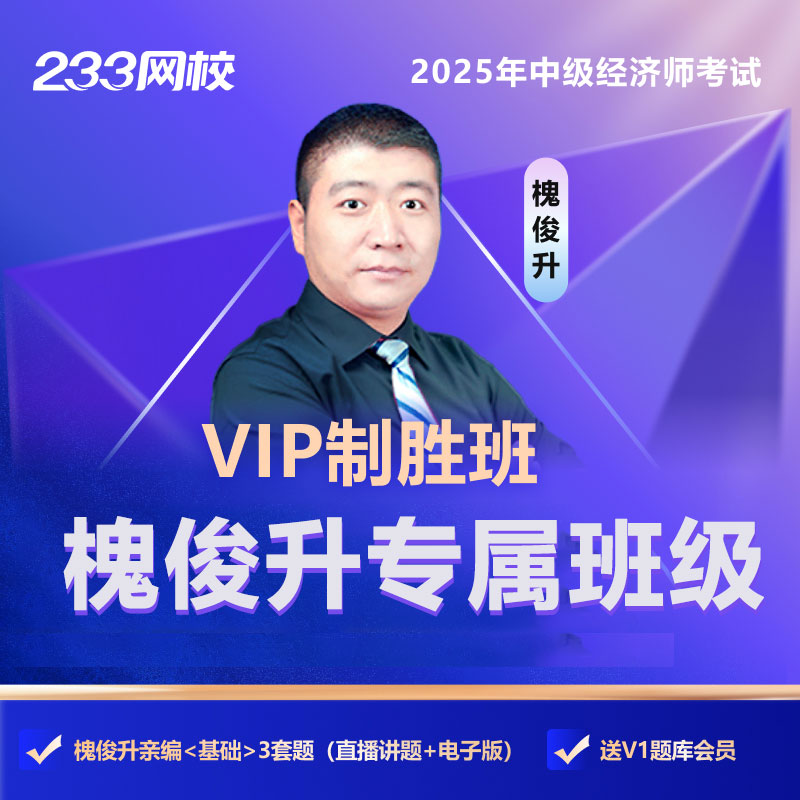 233网校中级经济师经济基础金融专业槐俊升全科VIP制胜班