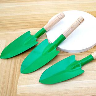 木柄花铲种花工具种菜栽养花铲松土盆栽铁锹铲园艺剪小铲子绿色