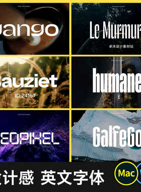 20款个性创意英文字体 设计感有气质标题粗体西文字体包下载ps/ai
