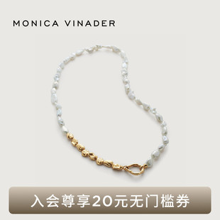 复古拼接赫本风 Powney联名法式 Monica Vinader莫妮卡珍珠项链Amy