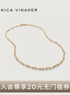 Monica Vinader莫妮卡环扣链条项链吊坠女叠戴锁骨链