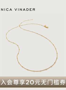 Monica Vinader莫妮卡Chains精细圆珠项链叠戴颈链女锁骨链巴恩风