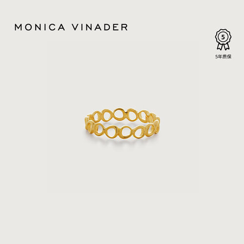 MonicaVinader金色堆叠戒指