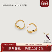 Monica Vinader莫妮卡Swirl迷你流线圆圈耳钉女小巧精致