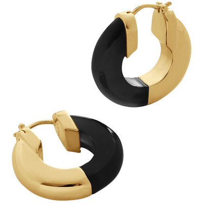 MonicaVinader玛瑙拼接圆圈耳环