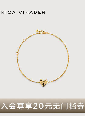 Monica Vinader莫妮卡手链心形情侣礼物秋冬送女友轻奢复古新年