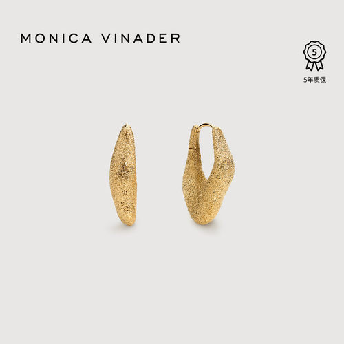 Monica Vinader莫妮卡陶纹环抱耳环不规则时尚气质雕刻耳饰复古女