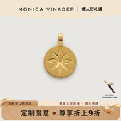Monica Vinader莫妮卡吊坠指路星吊坠女情侣项坠银镀金项链吊坠女