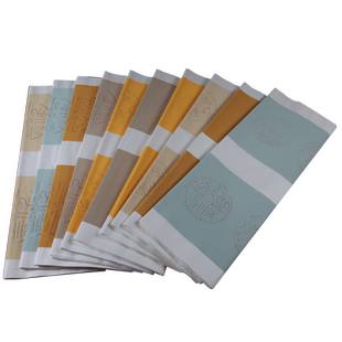 【五星牌】宣纸四尺整张粉彩瓦当对联四言五言七言八字对联半生半熟书法作品参展用纸尺寸68cm*136cm/10张