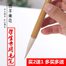 Five star brush, Zhuang Lang Yang, Jianhao brush, student's special white cloud brush, 3.5cm peak, seal script, Li Xingkai calligraphy, beginner's Zhongkai practice calligraphy, traditional Chinese painting, dyeing brush
