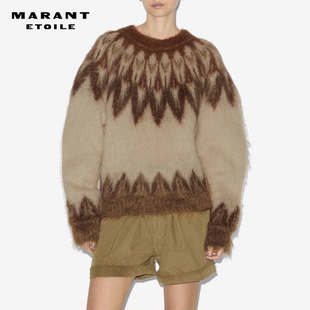 费尔岛马图案海毛毛衣女 NATANIA MARANT ETOILE2025早秋新款
