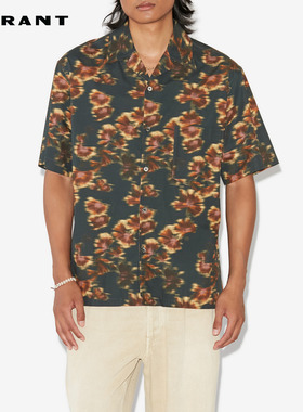 MARANT LAZLO复古提花短袖衬衫男