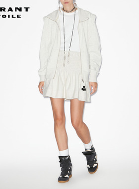 MARANT ETOILE2025 PACIFICA白色A字高腰运动短裙女